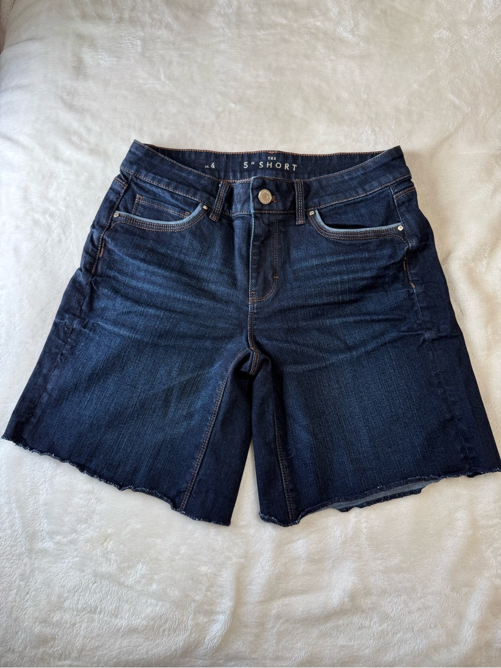 White House Black Market Dark Blue Denim Jean Shorts